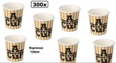 300x Koffiebeker karton A Hot Cup espresso 120ml - - Koffie thee chocomel soep drank water beker karton