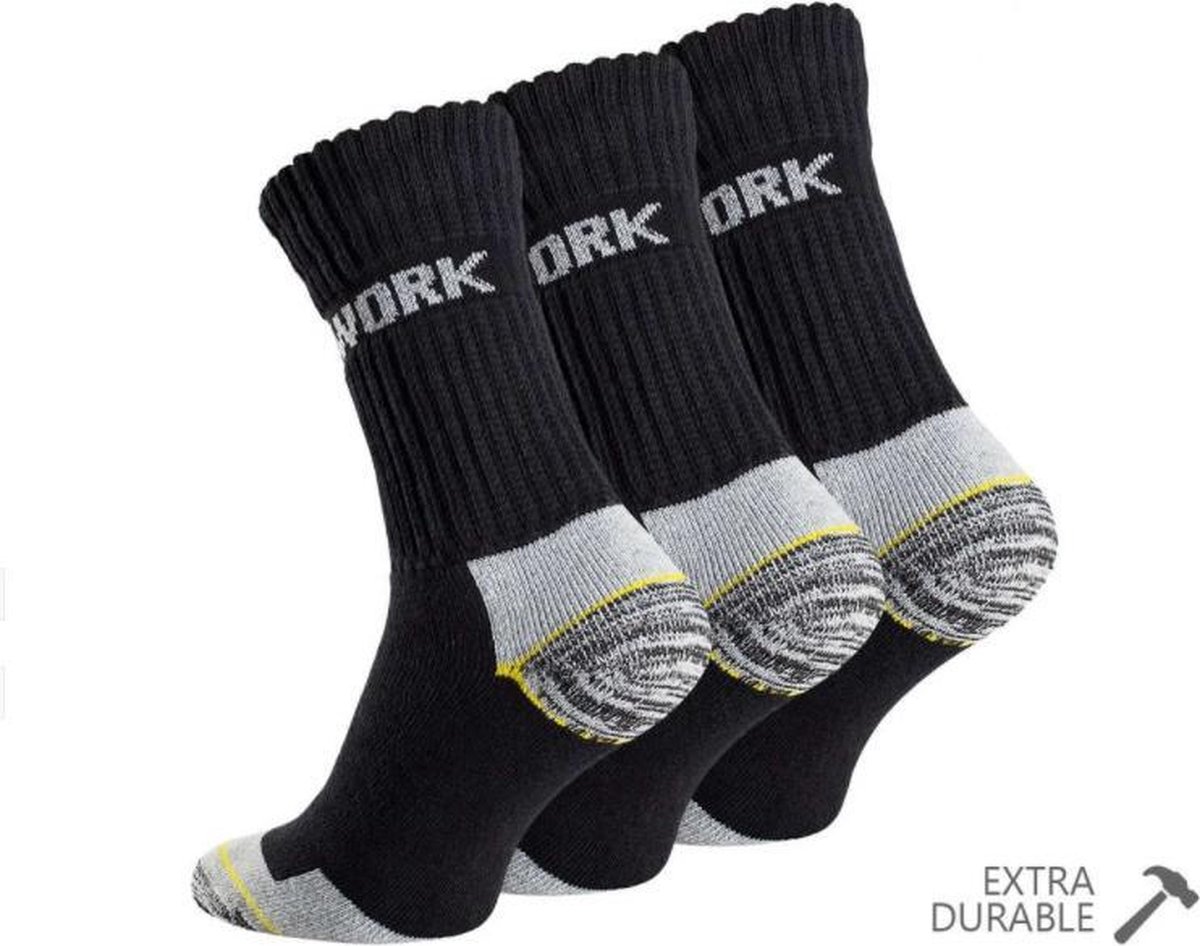 Caterpillar Performance Socks 5 paar herensokken, hoogwaardig katoengaren, badstof binnenzool en wreef, versterkte tenen en hielen, wit, 47/50 EU