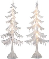 J-Line Kerstboom Led Acryl Transparant+Wit Large Assortiment Van 2