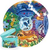 MiDeer - Ronde Puzzels - 150 puzzelstukjes in mooie geschenkdoos - Dieren over de hele wereld - Zee - Antartica - Woestijn - Oerwoud - Kleurrijk -Dierenwereld - Puzzel voor kindere