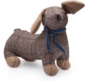 deurstopper - Bruine hond deurstopper - 24x9x28cm