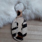 Yoonz - sleutelhanger mix print model 3 - 5 x 10 cm - echt leer