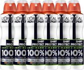 L’Oréal Paris Men Expert Shirt Protection Deodorant - 6 x 150 ml - Spray - Voordeelverpakking