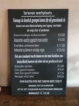 Tekstbord Tarieven Werkplaats Garage  Wandbord Spreukbord Quotebord Cadeau Geschenk Verjaardag Spreuken Spreuk Quoteborden Wand Quote Bord Muur Decoratie Hout Tekst Handgemaakt