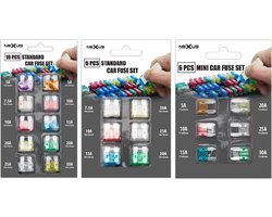 NEXUS - 22 stuks - Set Zekeringen voor Auto / Motor / Scooter - Zekering - Steekzekeringen - BPK