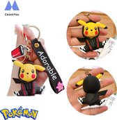Case4You Pikachu Sleutelhanger | Siliconen | Cartoon Pokémon | 3D Pokémon | Pokémon | Figuren | Speelgoed | Kaarten | Knuffel | Keychain | Zwart