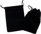 Zwart fluwelen zakje voor Sieraden, Geschenken, Evenementbenodigdheden 9 x12 cm (12 Zakjes)