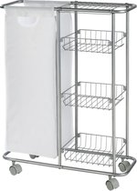 Wenko Trolley 58 X 50 Cm Staal/polyester Zilver/wit