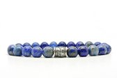 Beaddhism - Armband - Lapis - Zilver - Guru - 8 mm - 21 cm