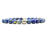 Beaddhism - Armband - Lapis - Zilver - Eva - 8 mm - 22 cm