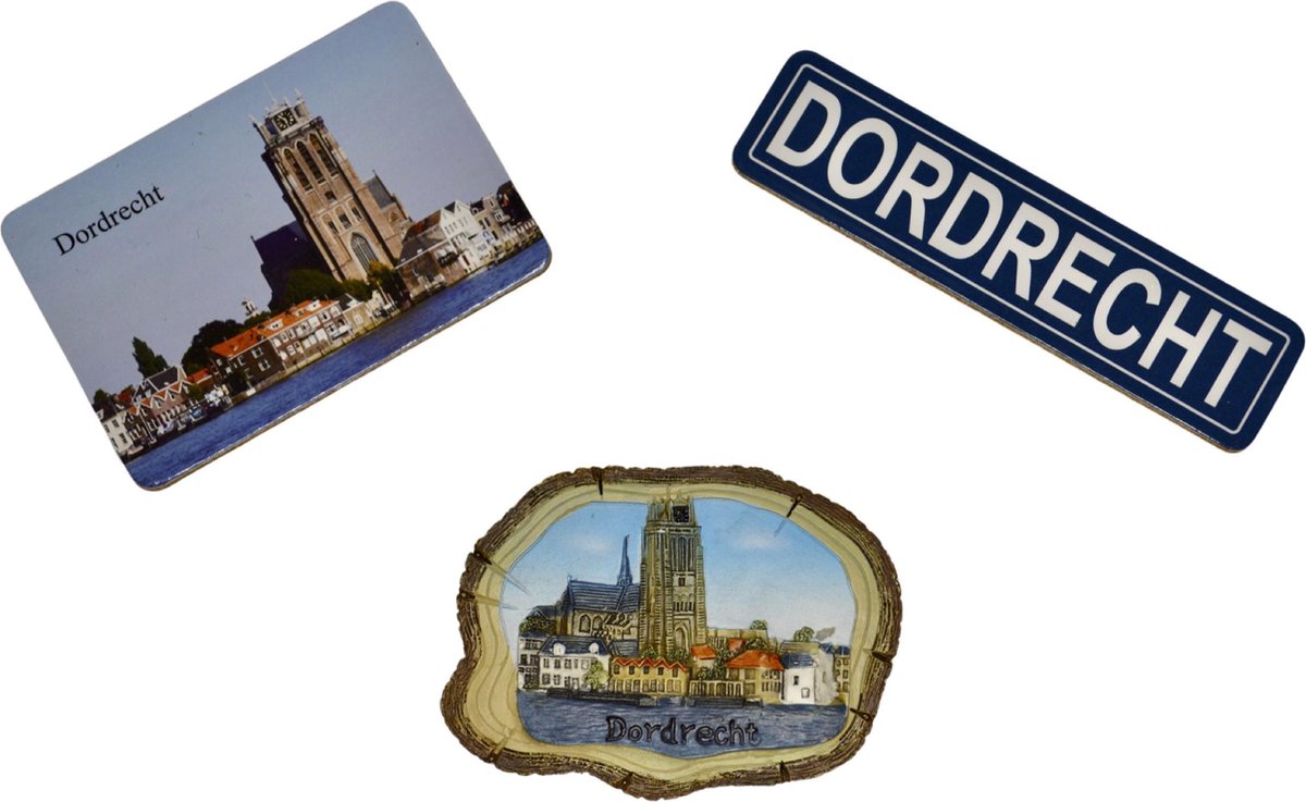 Koelkastmagneten Set: Dordrecht, Holland - Souvenirs - 3 stuks - Winsa Souvenirs