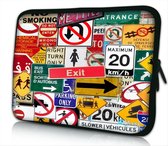 Sleevy 10 laptop/tablet hoes verkeersbordjes - tablet sleeve - sleeve - universeel
