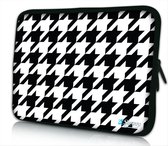 Sleevy 9.7 tablet/ipad hoes zwart wit patroon - tablet sleeve - tablethoes - tablet sleeve