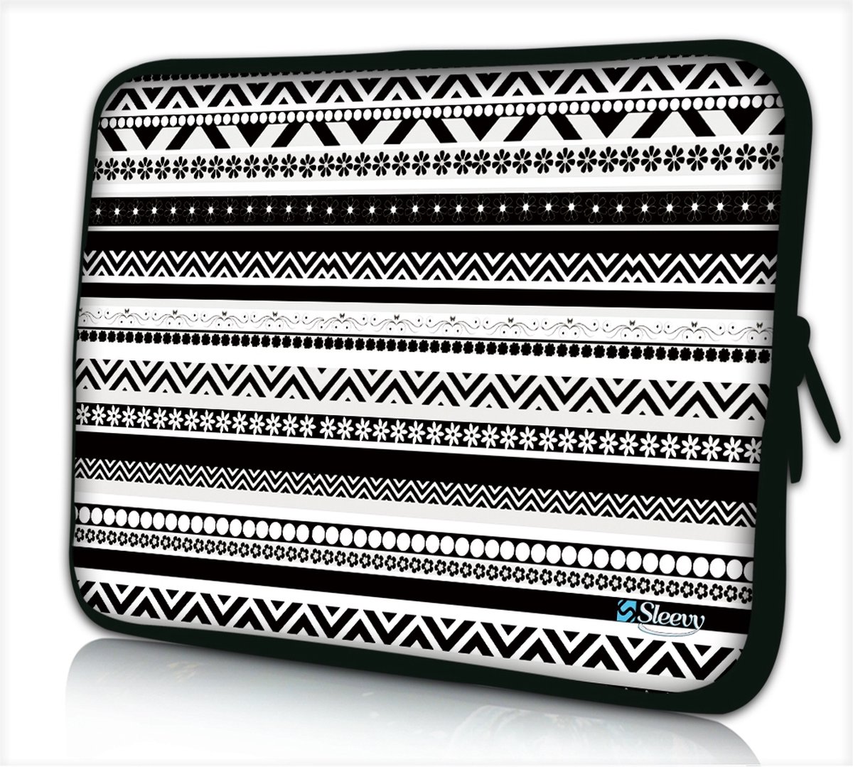 Sleevy 11.6 laptophoes/macbookhoes artistiek zwart wit - laptop sleeve - Sleevy collectie 300+ designs