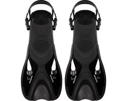 Atlantis Dolphin - Flippers - Zwemvliezen - Verstelbare Hielstrap - Voor Zwemmen & Snorkelen - Kinderen - Zwart - 30-36