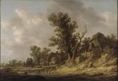 Rusten in een herberg Jan Josephsz van Goyen datum onbekend op canvas, afmetingen van dit schilderij zijn 60 X 90 CM