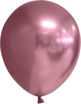 15 x Ballonnen Chrome Roze | Helium Ballon Goud- 23 cm
