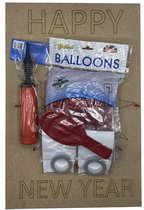 Ballonnen Knaller - Starters set - Happy New Year - Rood