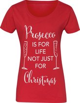 Fruit of the Loom Kerst shirt #Prosecco is for life not just for christmas