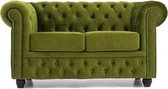 Chesterfield Bank Original Fluweel | 2-zits | Groen | 12 jaar garantie