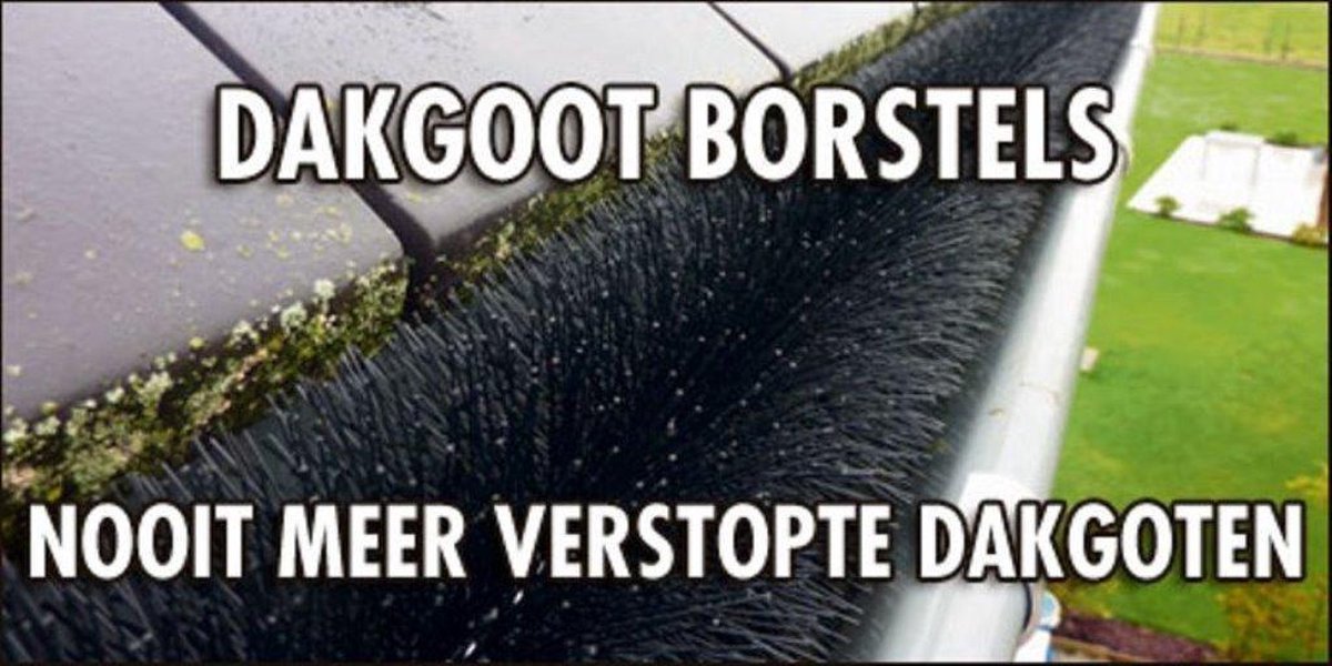 dakgootegel , gootborstel dakgoot egel - 2.10mtr x Ø 20 cm | bol.com