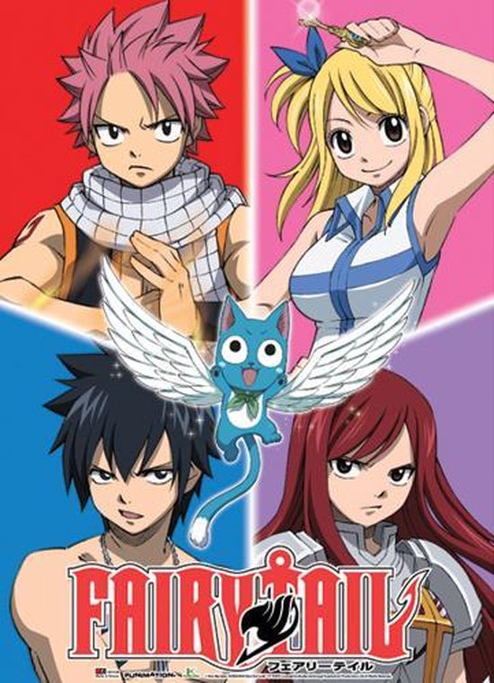 Great Eastern Entertainment Poster - Fairy Tail Group Fabric - 106 X 75 Cm - Multicolor