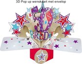 3D Pop-up wenskaart met envelop – Happy 50th Birthday