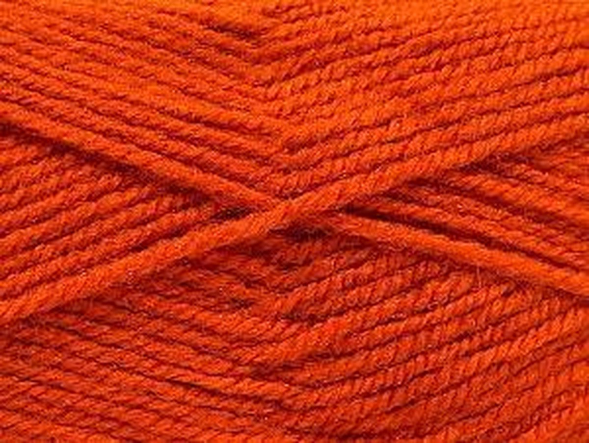 Verschrikkelijk baai gids Breiwol wol acryl garen oranje kleur kopen – haken of breien op pendikte 5  mm. - 4... | bol.com