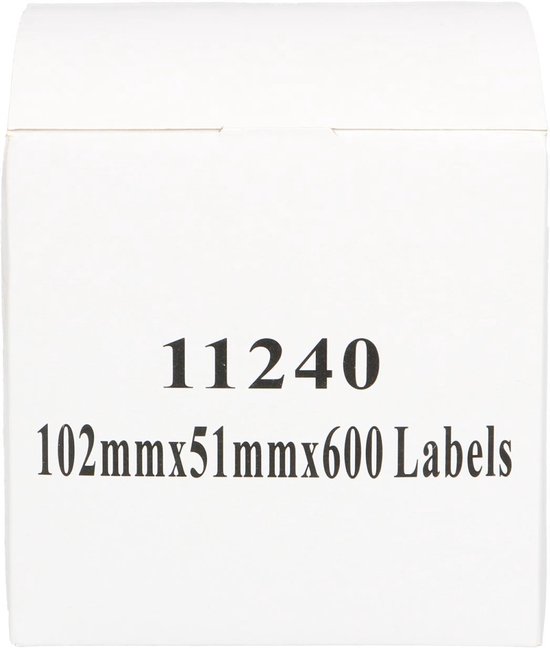 FLWR Labels / DK-11240 / 102x51mm / Wit - Geschikt voor Brother