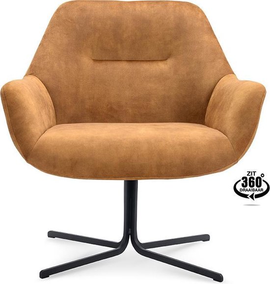 Happy Chairs – Fauteuil Lopez - Velvet Cognac | bol.com