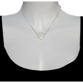 Opaline hanger hart met ketting 40cm