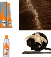 XP100 haarverf pakket kleur 7.3  Middenblond & Goud (1x 100ML) met 6% waterstof ( 1x 250ML) incl verfbakje, kwast, maatbeker, puntkam en handschoenen