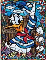 Diamond Painting Donald Duck -  RONDE steentjes - Volledig pakket  - 31 kleuren - 25x35cm - Diamond Painting volwassen - Diamond Painting kinderen - Glas in lood Diamond Painting