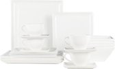 Julietta Luxe Serviesset - 20 delig - Vierkant - Wit - Vaatwasserbestendig