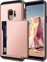 Samsung Galaxy S9 Backcover | Roze | Pasjeshouder | TPU - Hard PC