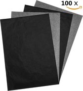 JDBOS ®  Carbonpapier A4 – overtrekpapier – set van 100 – voor hobby en tekenen