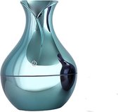 DHHM | Vaas | Aroma diffuser 130ml | Aroma therapie | Ultrasone humidifier | vernevelaar | bevochtiger | verdamper | Blauw | Incl. 2x 10ml geurolie