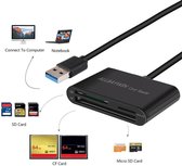 Universele Kaartlezer USB 3.0 - Geheugenkaartlezer voor SD / Micro SD / CF kaart - Multifunctioneel