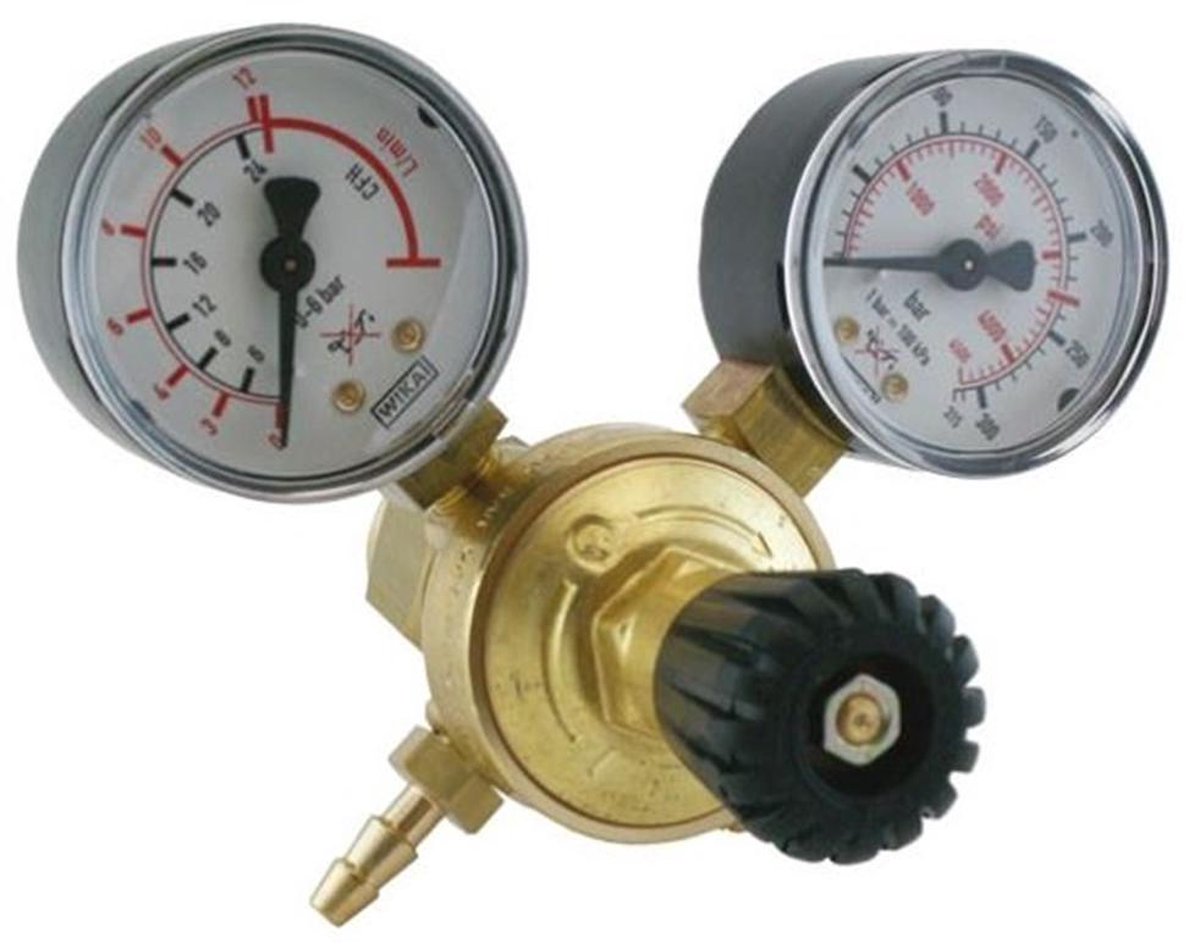 TELWIN Drukregelaar met manometers GAS REGULATOR 2 MANOMETERS 12 L