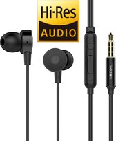 Tuddrom R4 Zwart - Hi-Res Metalen In Ear Oordopjes met Microfoon - Titanium High Quality Dynamic Drivers - 2 Jaar Garantie