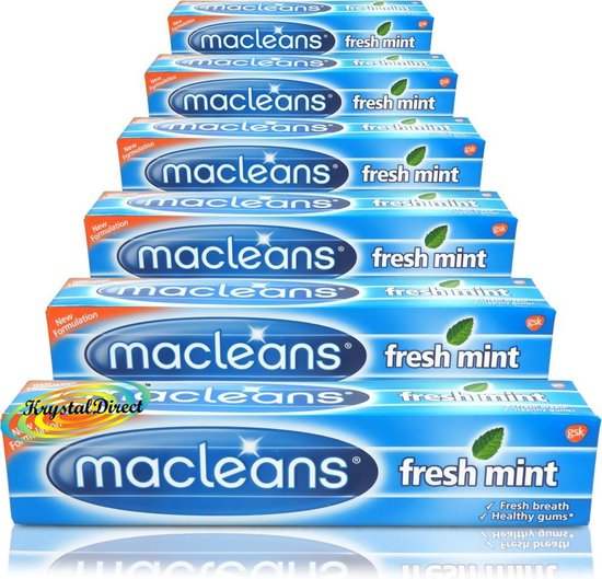 Macleans Tandpasta - Fresh Mint - 6 x 125 ml | bol.com