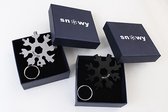 Snowy Sneeuwvlok 18-in-1 multitool in geschenkdoos - Zwart - Cadeautip - Kerstgeschenk- Gereedschap - Schroevendraaier - Snowflake