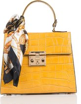 Firenze Leren Handtas Croco Print