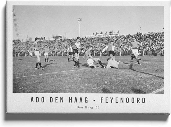 Walljar - ADO Den Haag - Feyenoord '63 - Zwart wit poster