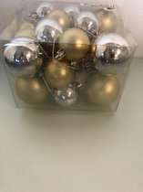 Gouden kertsballen met verlichting op batterij - 1 stuk