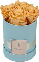 Flowerbox longlife rozen | BLUE | Small | Bloemenbox | Longlasting roses PEACH | Rozen | Roses | Flowers