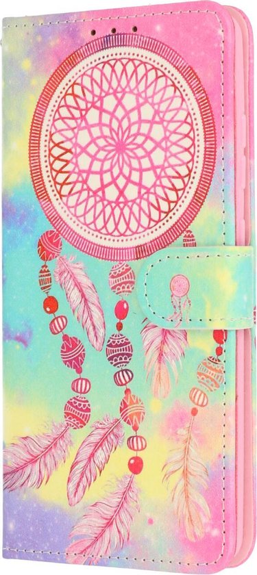 Coque Oppo A52 avec impression - Etui portefeuille - Porte-cartes et languette magnétique - Dromenvanger -rêves et Ressorts