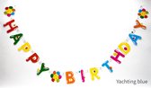 Happy Birthday slinger met ballonset van zebra - verjaardagsslinger -.