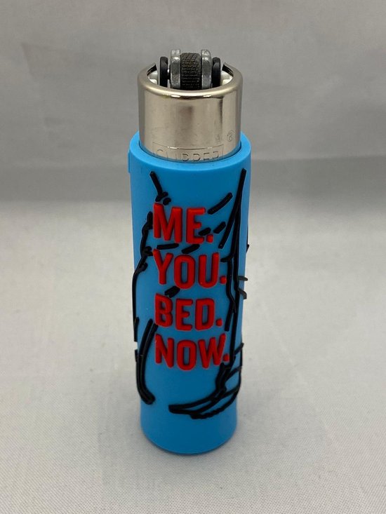 Clipper Aansteker Me. You. Bed. Now. Blauw