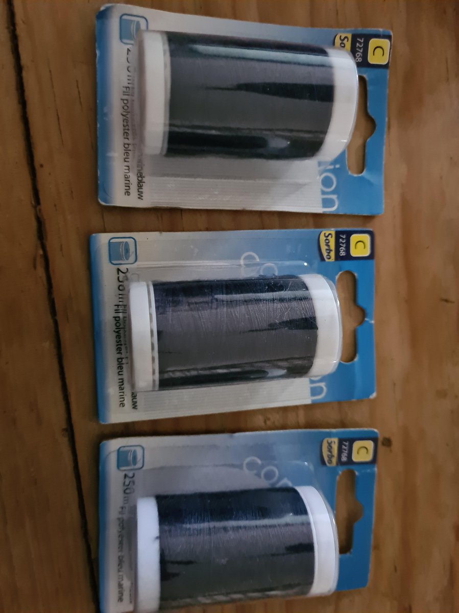 3x 250m Polyestergaren Marineblauw Sorbo